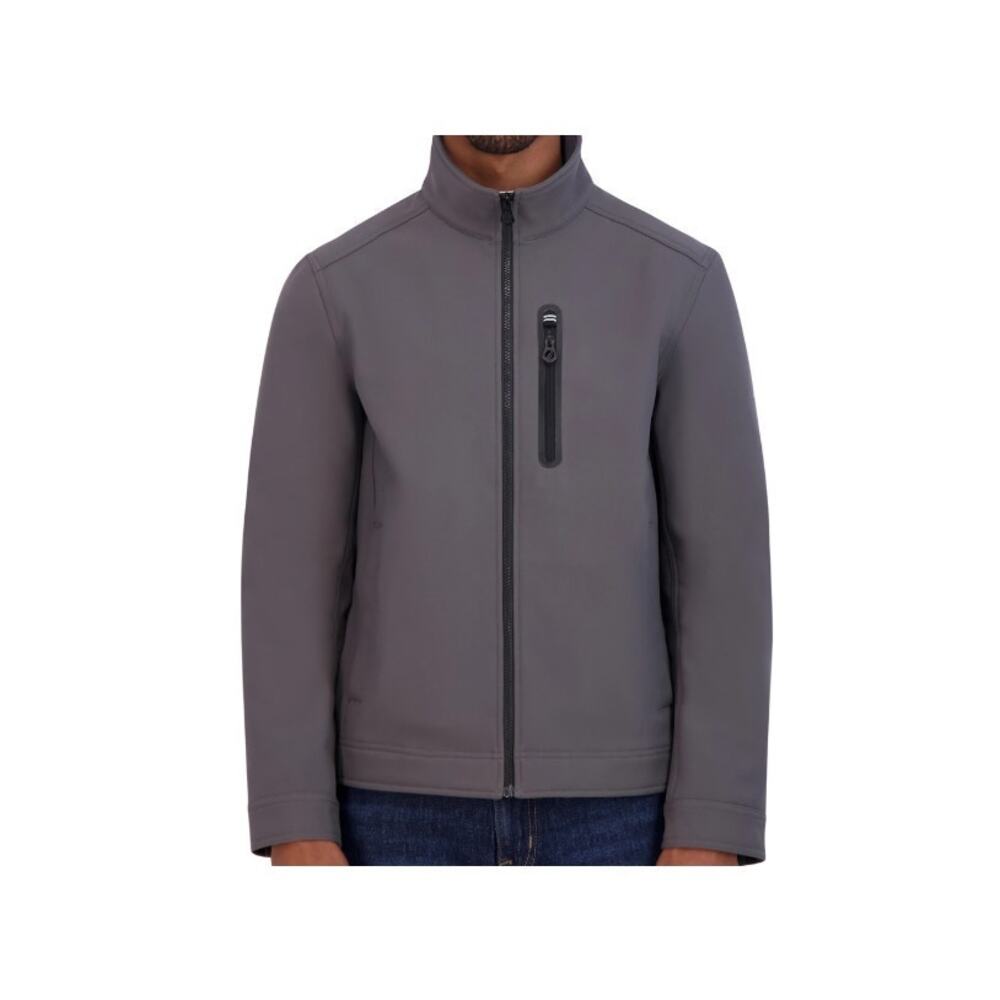 Nautica Men's Softshell Bonded Fleece Jacket METAL GREY Small SEE DESCRIPTION